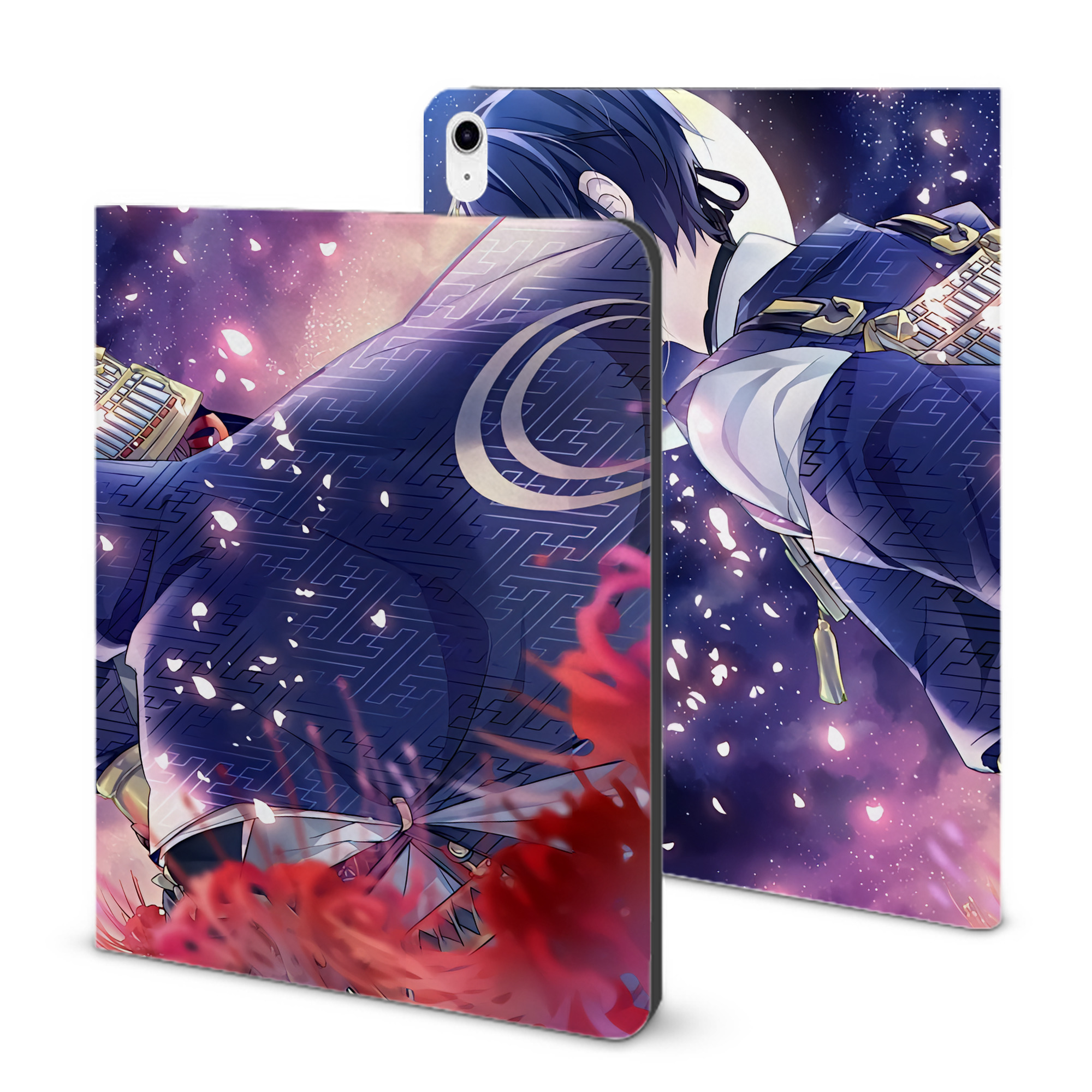 （画像用） 刀剣乱舞 Touken Ranbu IPad ケース ブック型 PUレザー TPU 耐衝撃 軽量 薄型 ペン収納なし 全面保護 IPad 各モデル対応